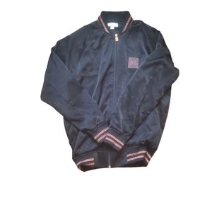 LuLaRoe black and rose gold full zip front womens jacket